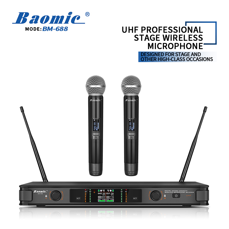 Baomic BM-688 UHF professional stage wireless microphone