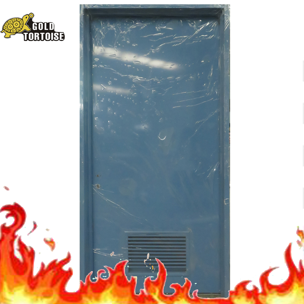 Metal fire rated door with louver glass