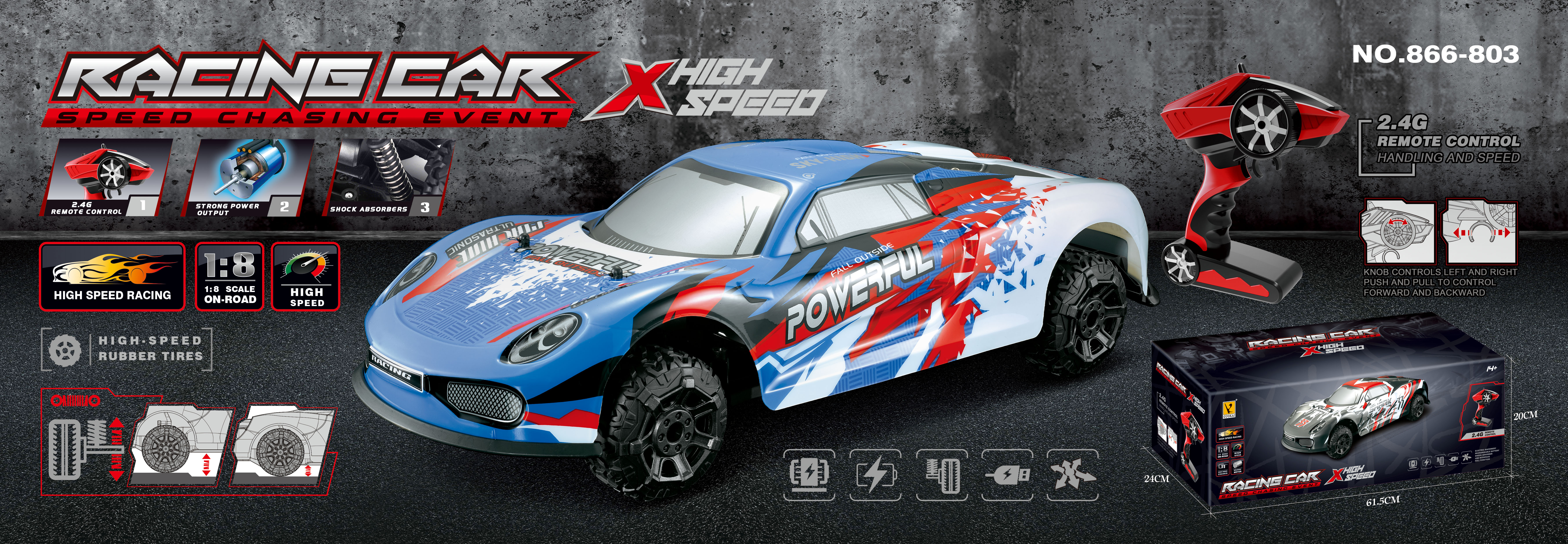 1/8 High Speed Racing Car