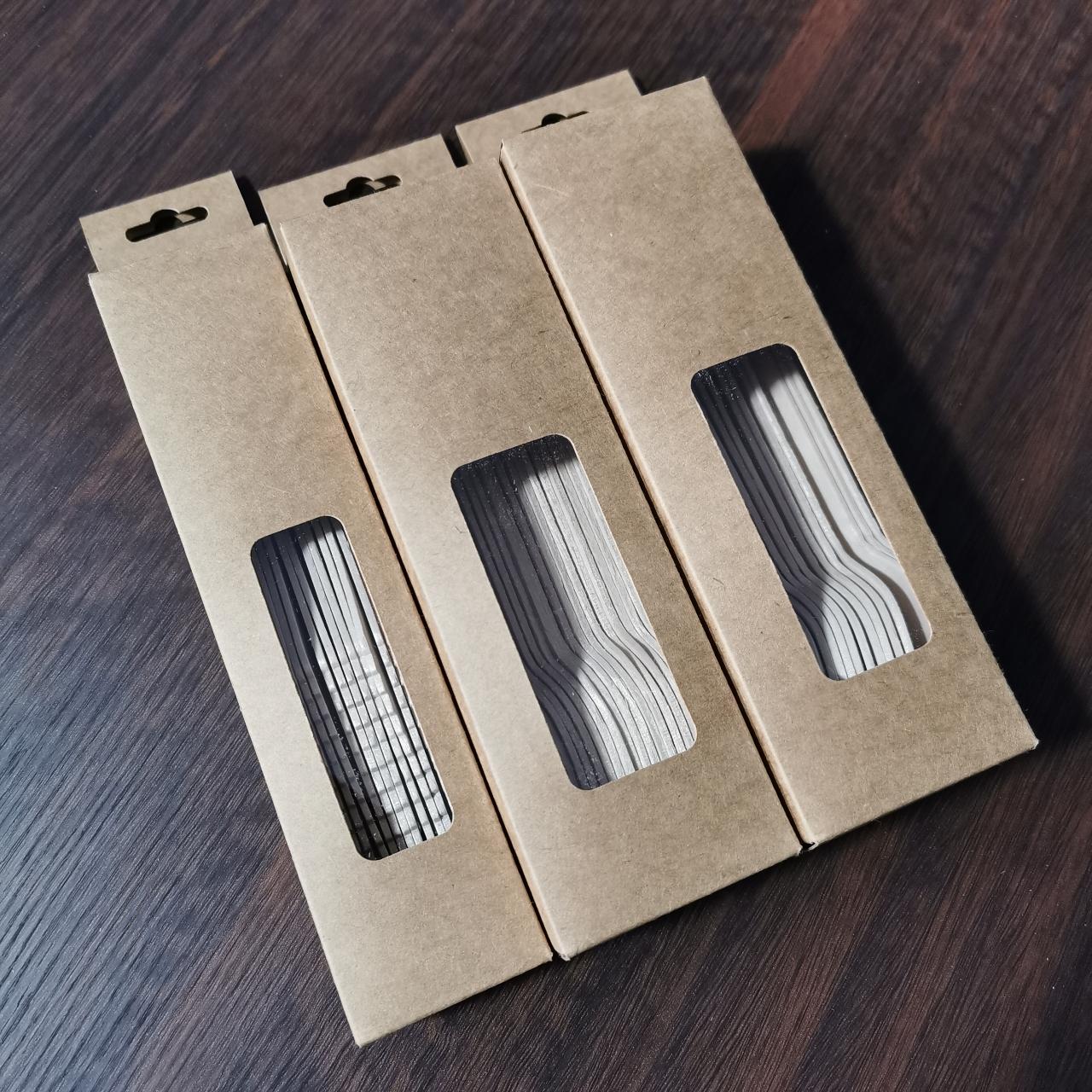 disposable wood cutlery in case convenient