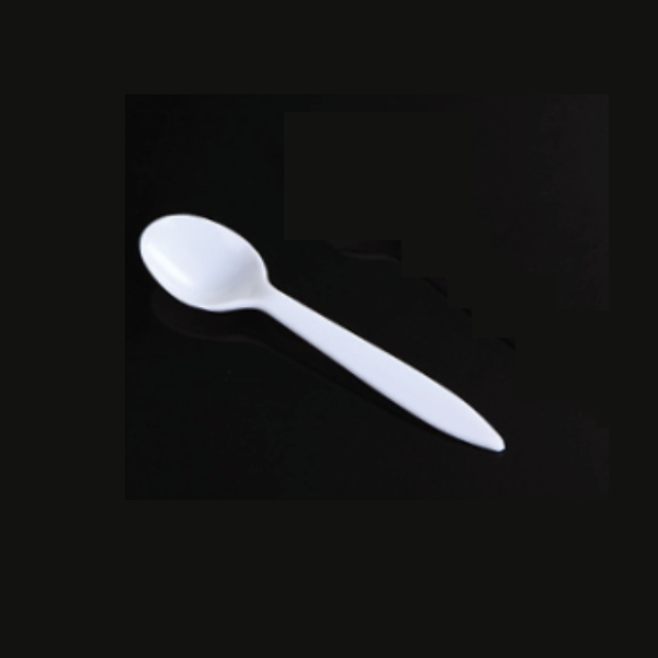 Disposable plastic spoon