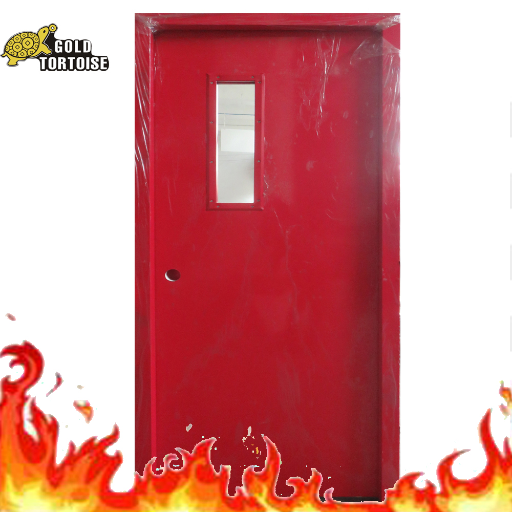Red color steel fireproof door with BS476