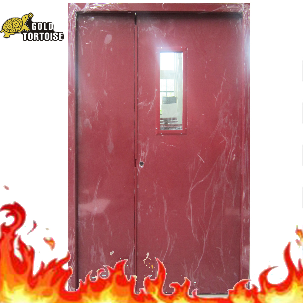 Double steel fireproof door with fireproof lock
