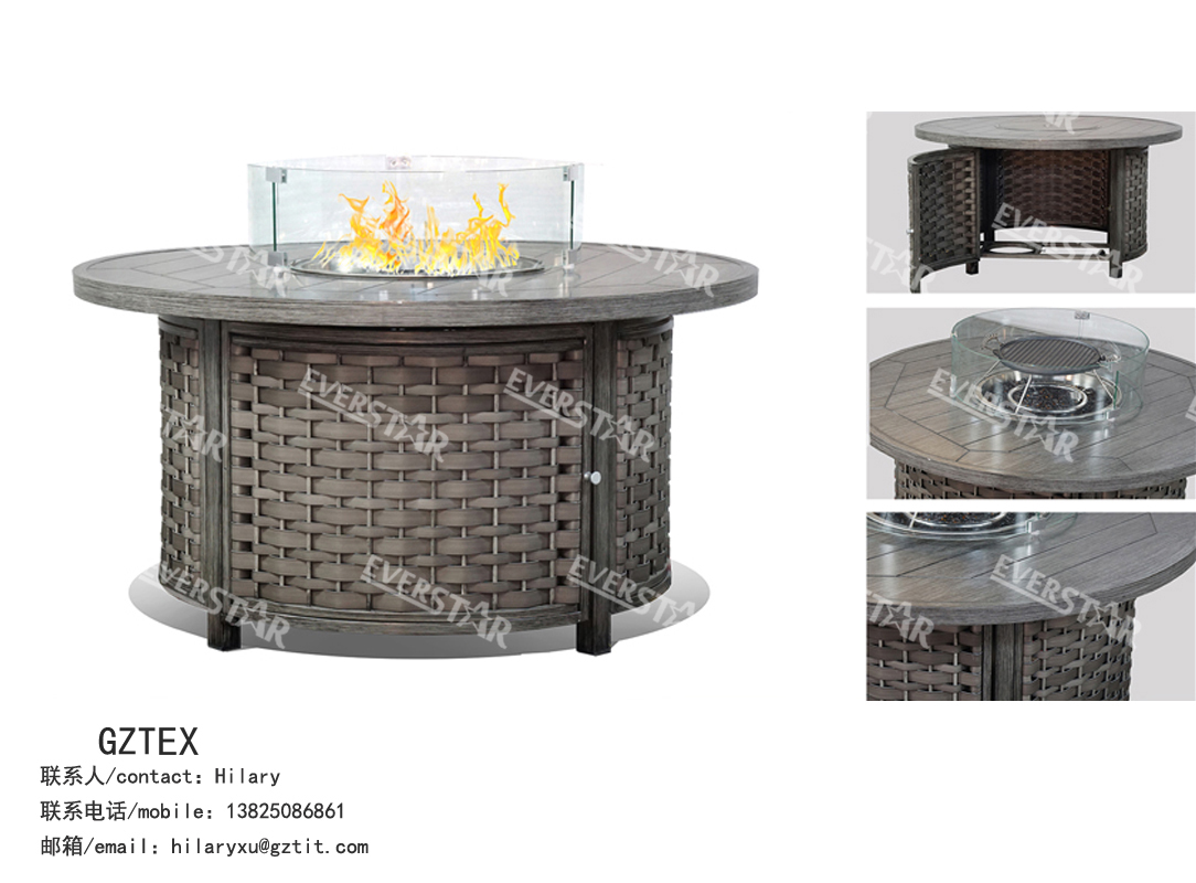 Outdoor Aluminum Fire Table