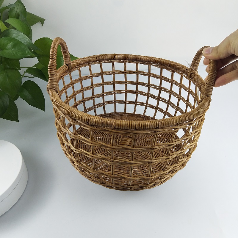 White rattan weaving fruit baskets