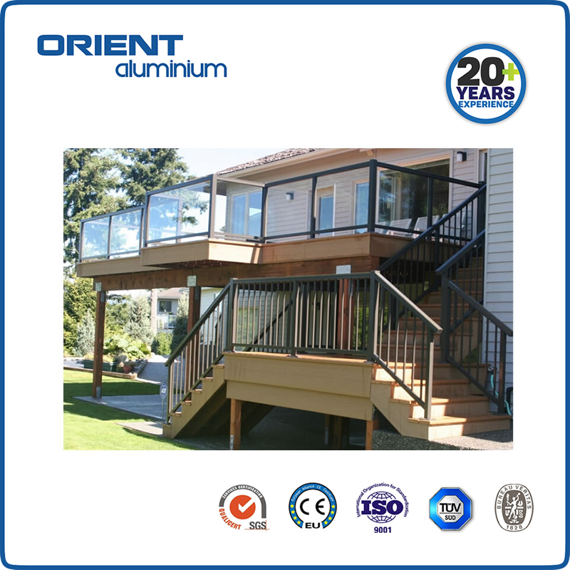 New arrival factory directly easy assembly high quality outdoor side mount aluminum railing