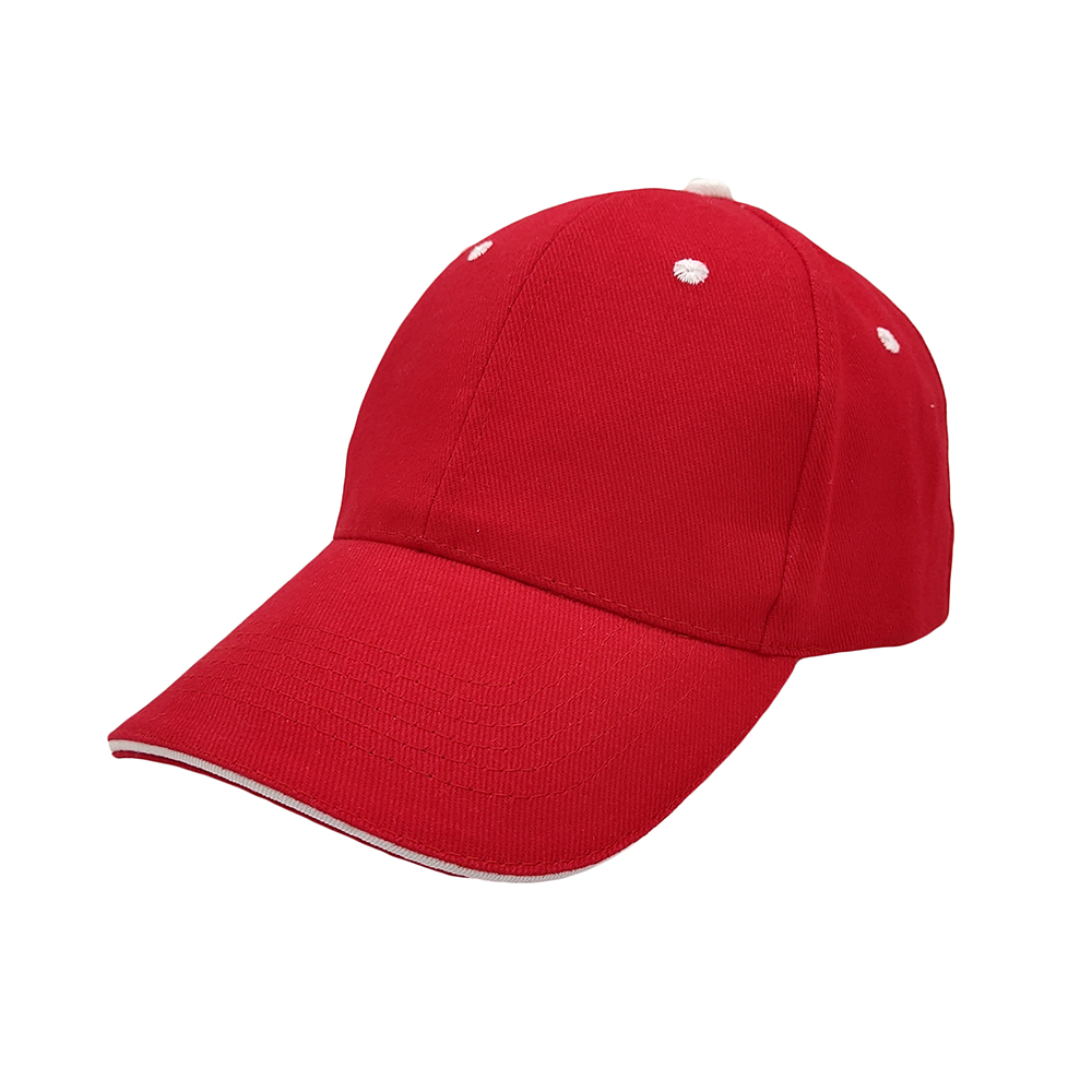 100% super heavy brushed cotton 6 panel sandwich cap