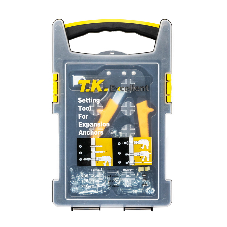 Pipe Expansion Bolt Tool Kit T.k.excellent Iron Zinc Plated Hardware Tools Set Carbon Steel High Level OEM Acceptable 50sets
