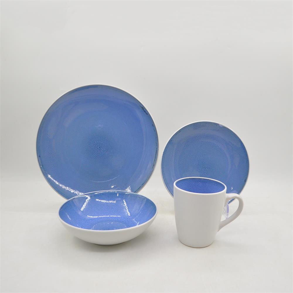 New type reactive glazed ceramic dinnerware set new design
