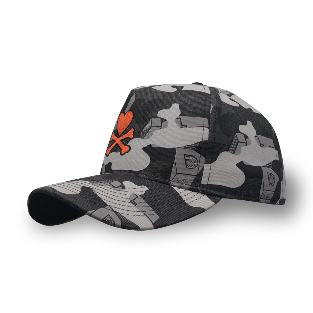 5 panel embroidery camouflage sublimation printing baseball cap
