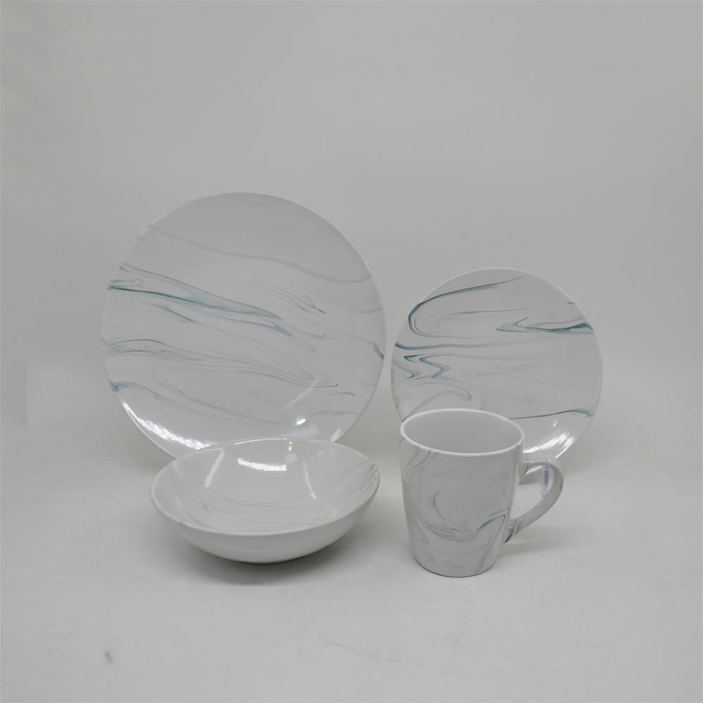 Factory wholesale 12pcs Reactive Glaze Dinnerware