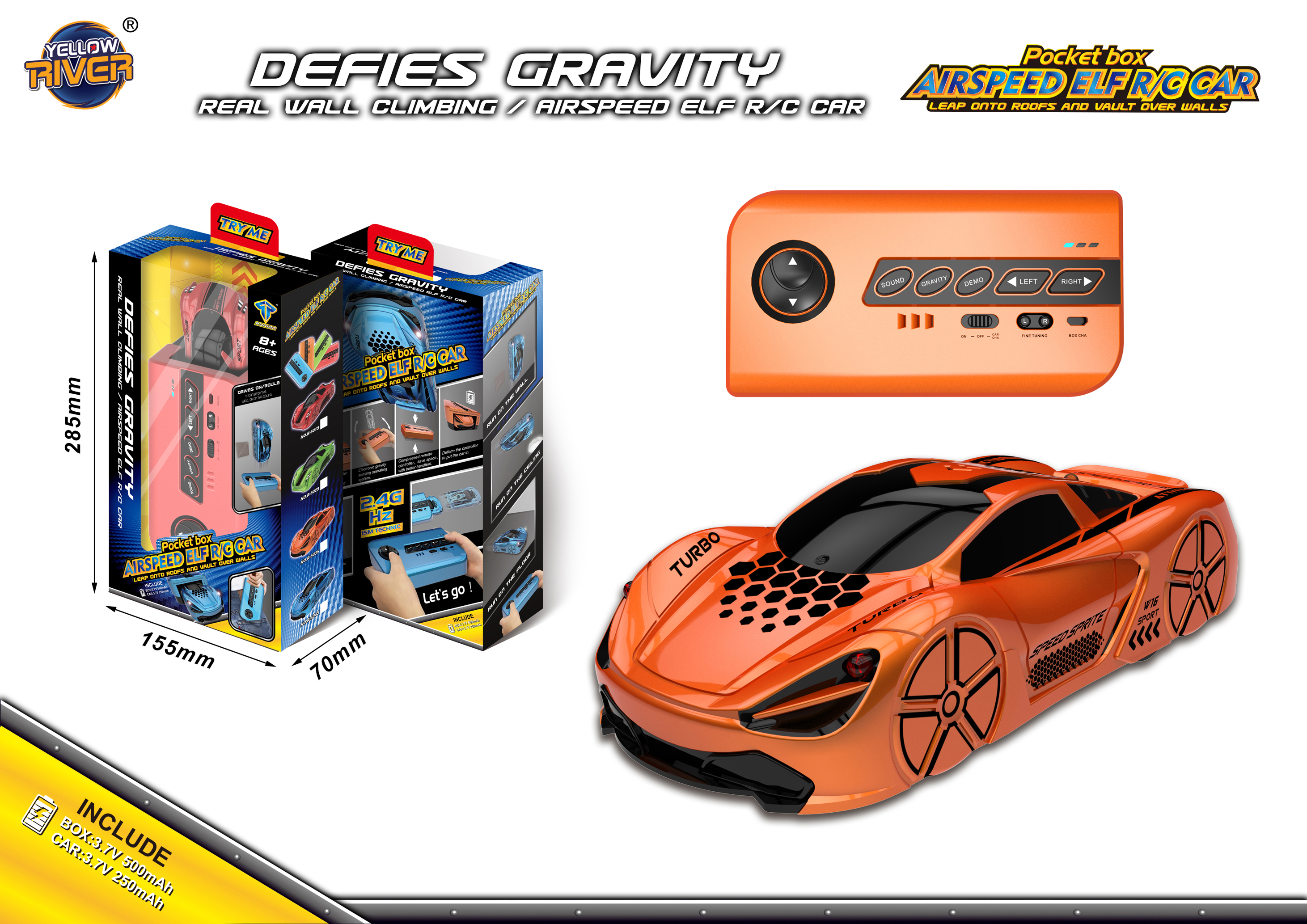 Yellow River Pocket box Airspeed elf R/C Car
