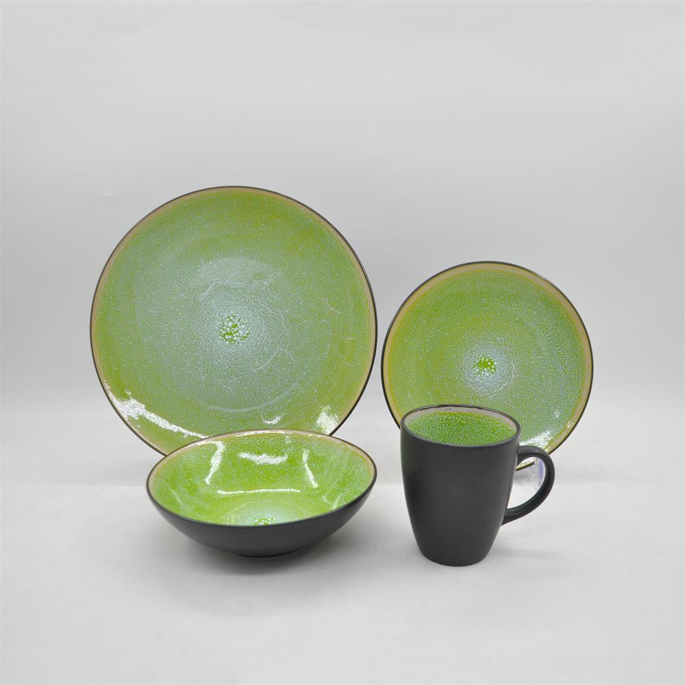 Creative reactive glazed dinnerware ceramic dinnerware sets