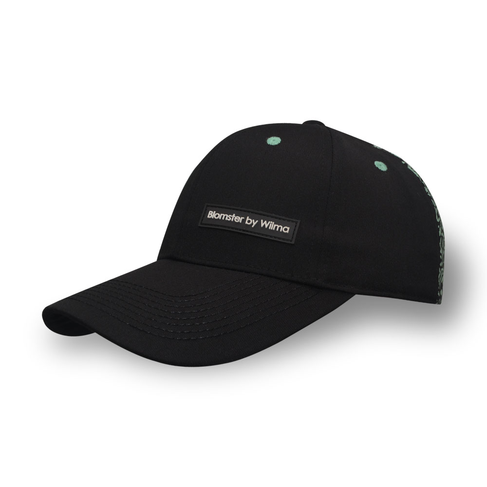 6 panel rubber patch embroidery cotton twill baseball cap