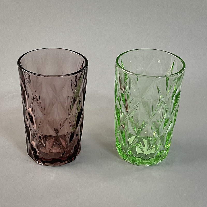 Colord Glass Cup With Glass Pipette