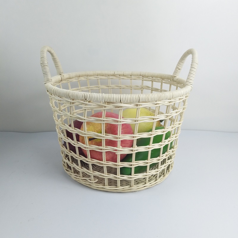 White vines weave fruit baskets