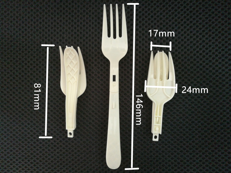Folding fork for instant noddle