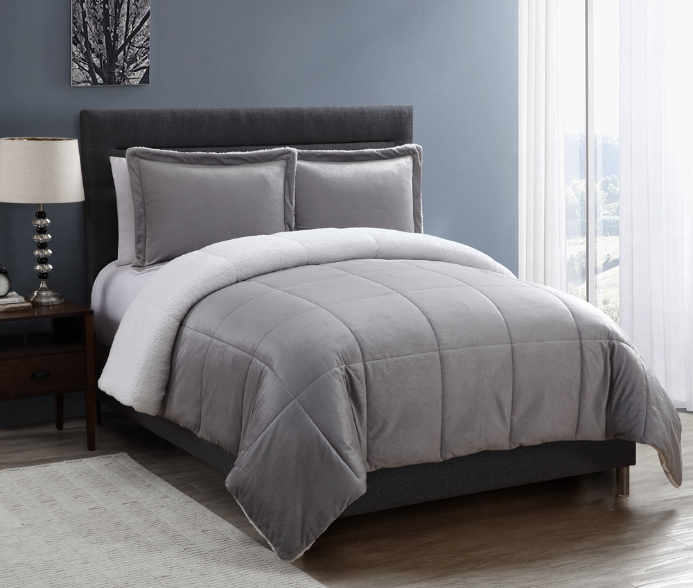 flannel and sherpa comforter