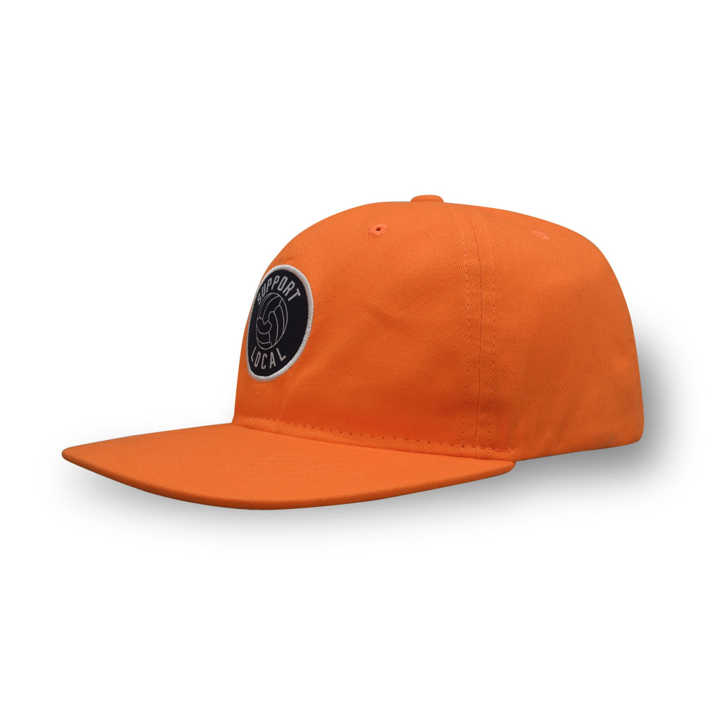 6 panel woven label embroidery unconstructed brushed cotton twill snapback cap