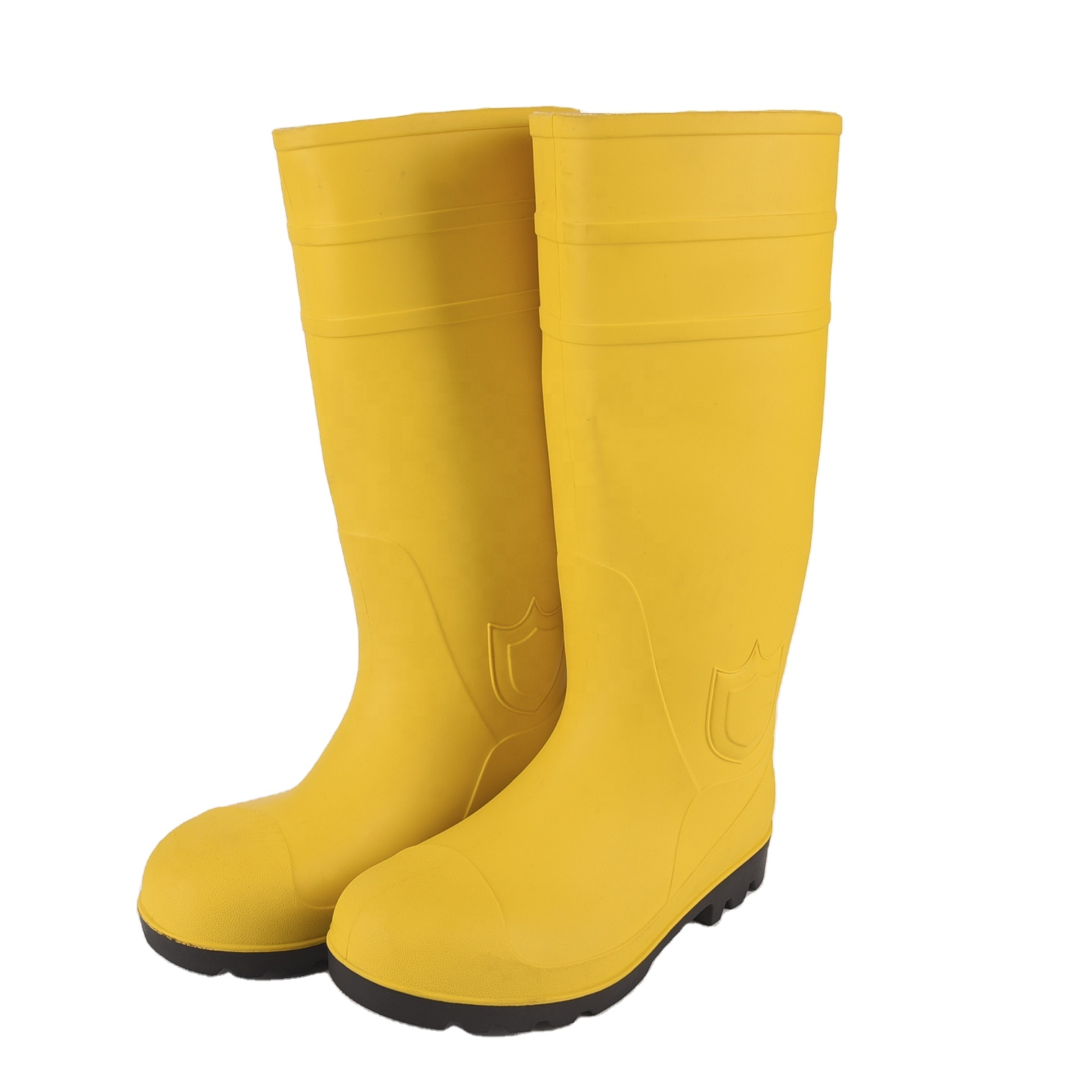 Gumboots safety shoes working footwear yellow industrial PVC boots