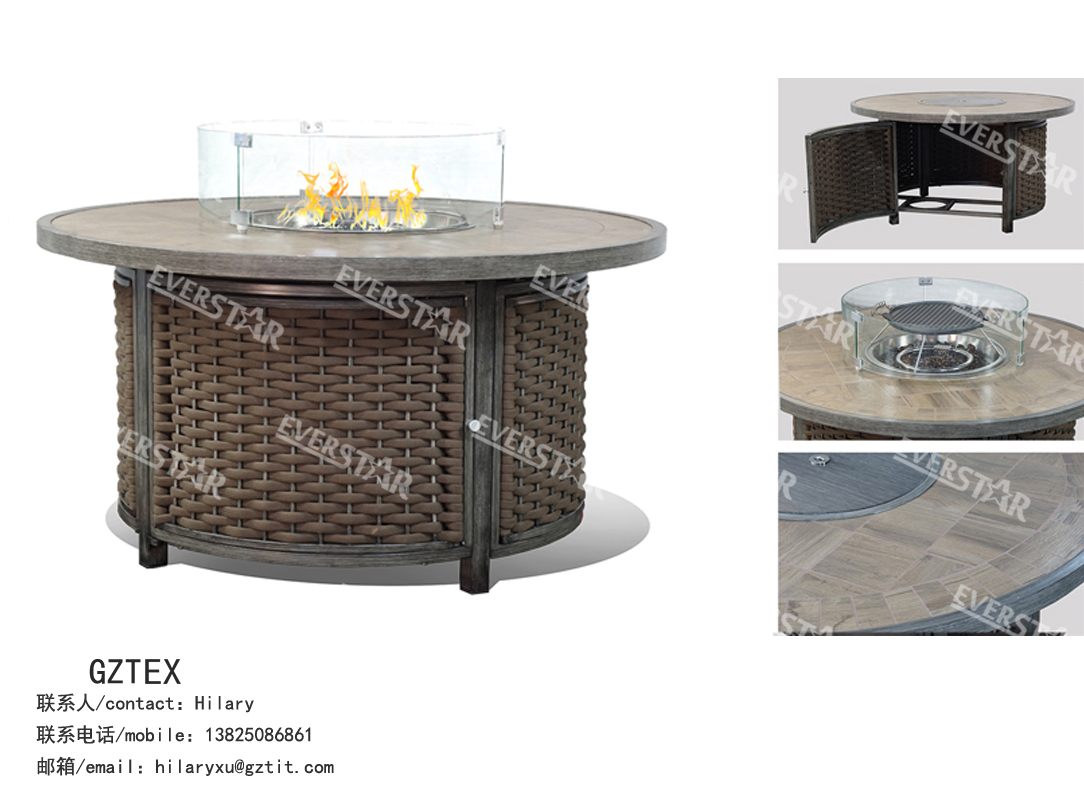 Outdoor Aluminum Fire Table