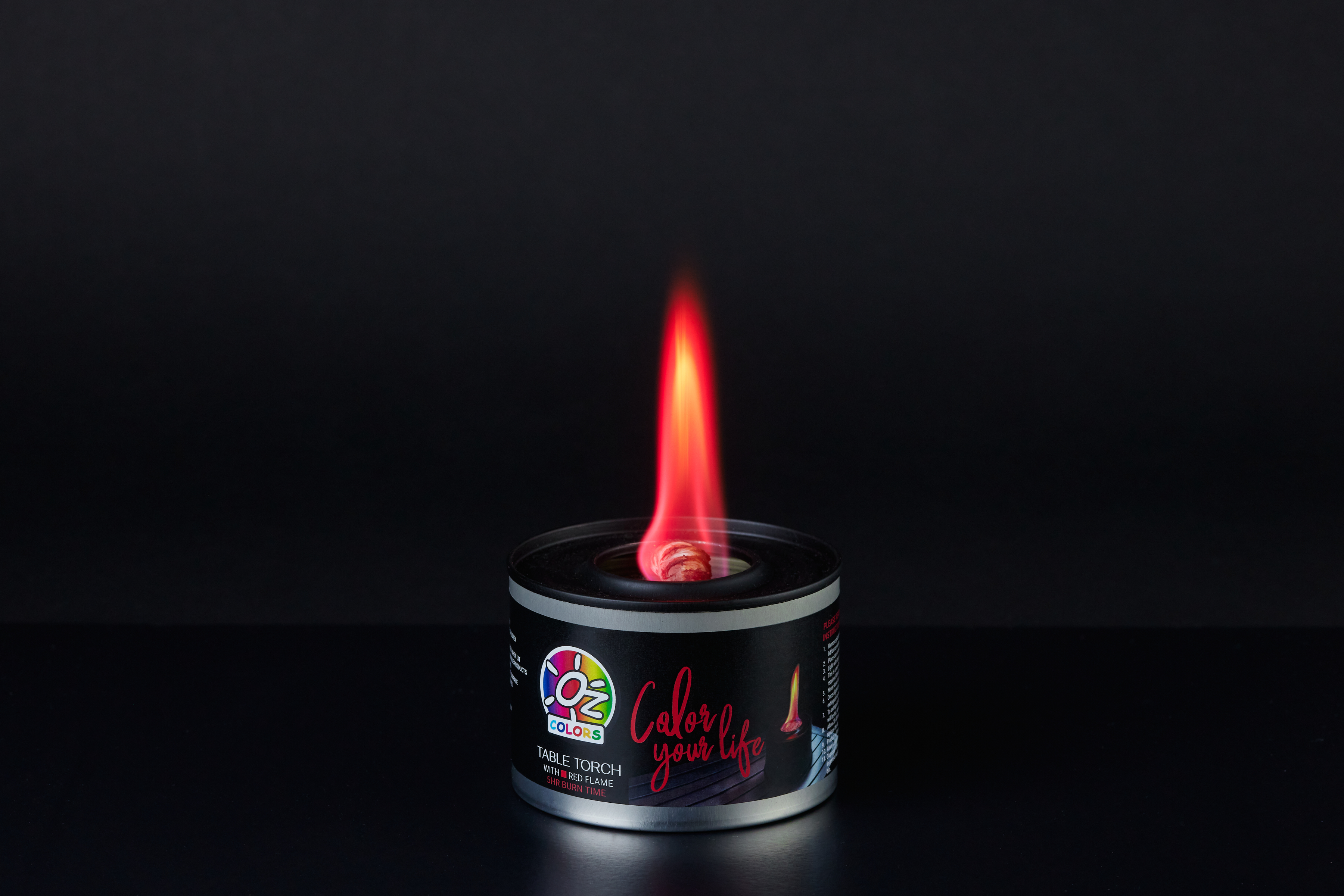 Red Colored flame table torch