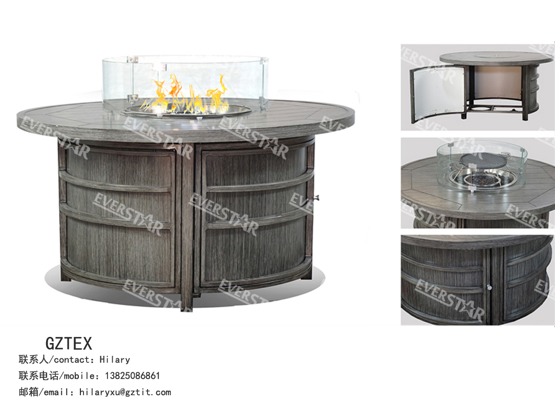 Outdoor Aluminum Fire Table