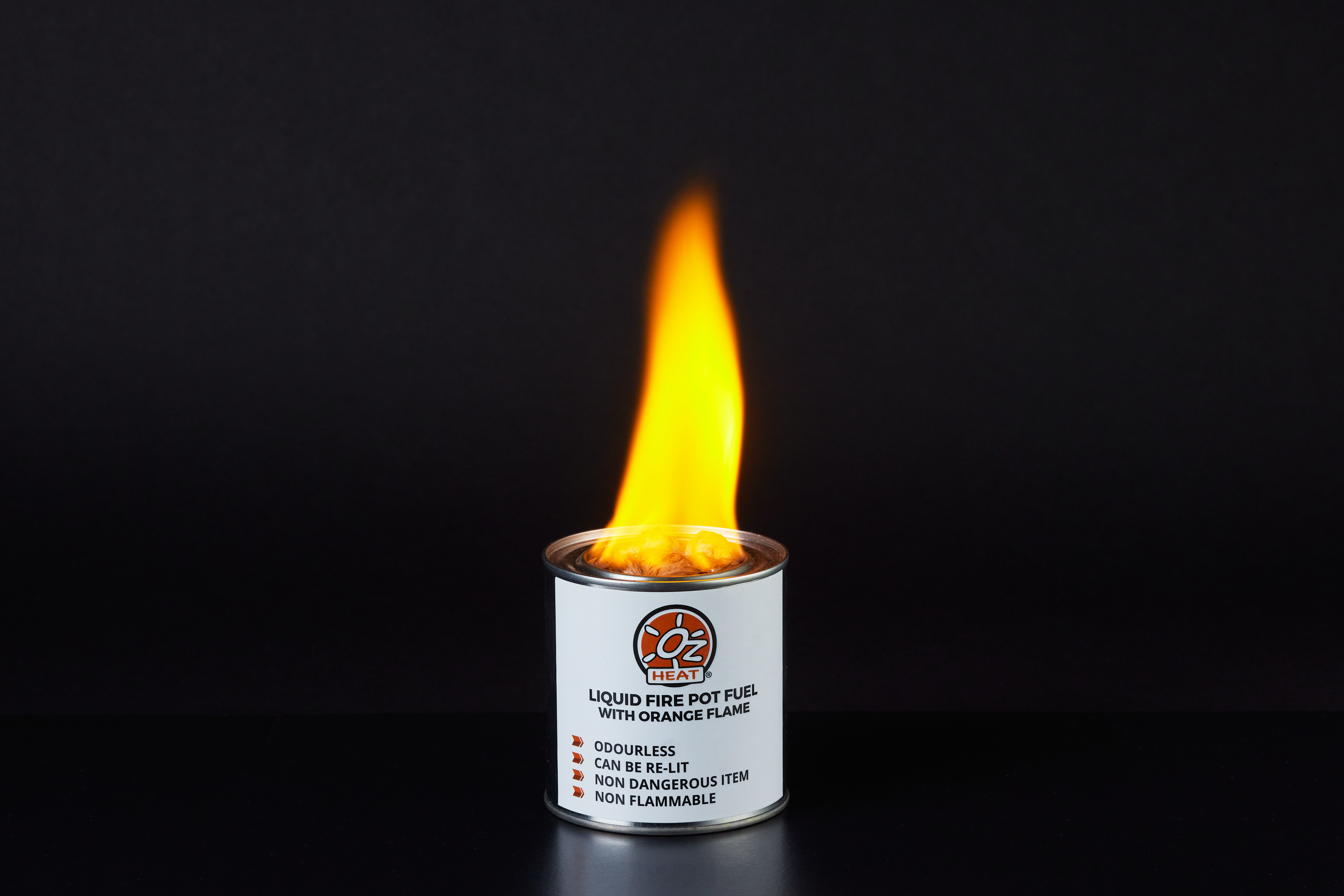 Orange Colored Flame Fire Pot Fuel