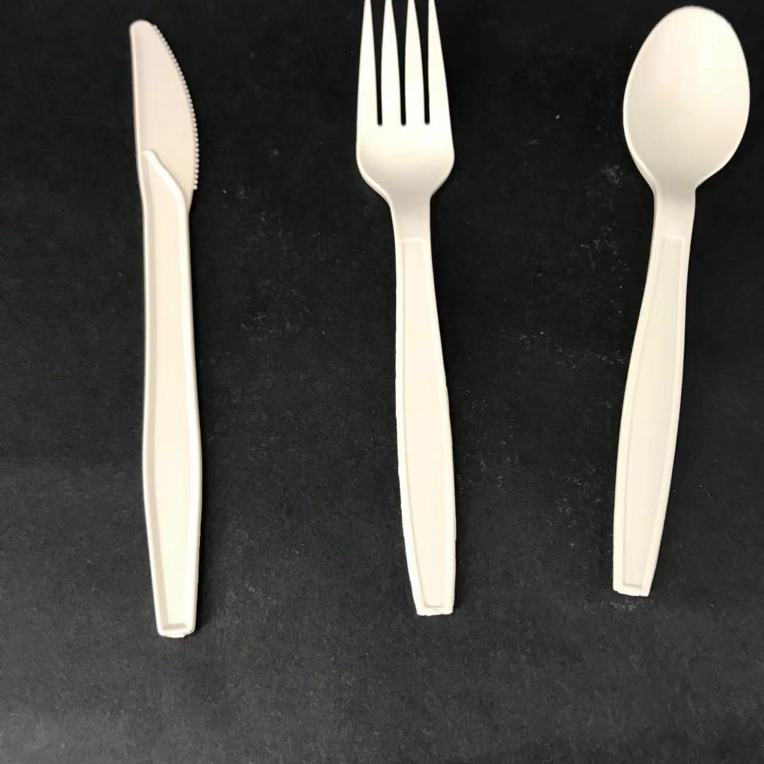 Disposable cornstarch knife fork spoon cutlery set