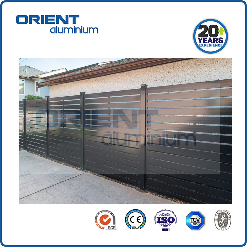 Customized Privacy Aluminium Slat Fencing Horizontal Aluminum Louver Fence Panel