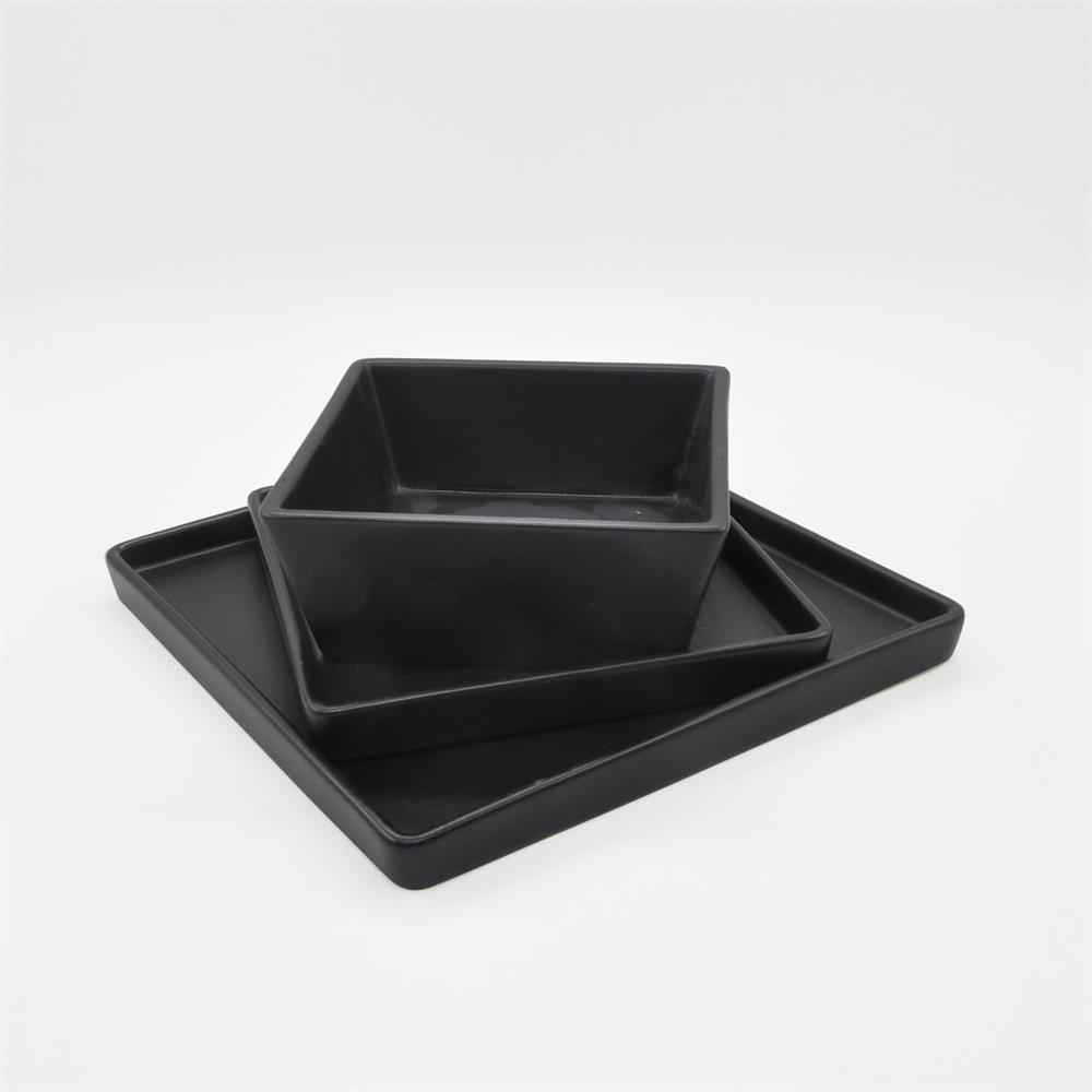 Nordic style square ceramic tableware dinnerware set