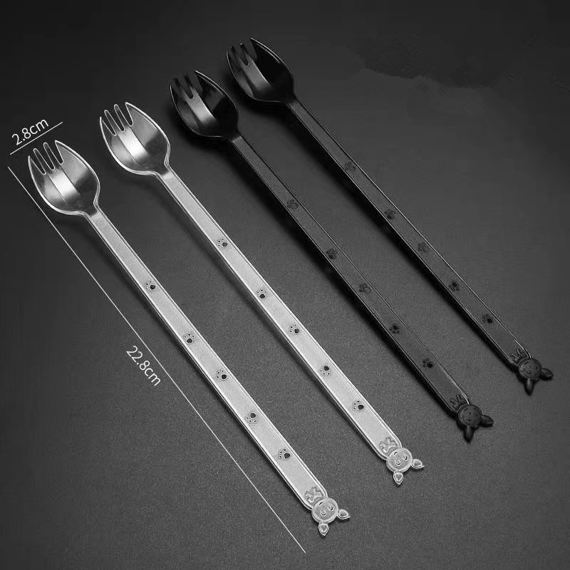 Long Mickey spork stirrer