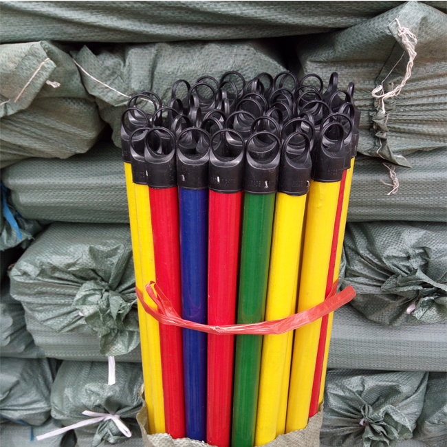 120*2.2 cm pvc coated wooden broom stick