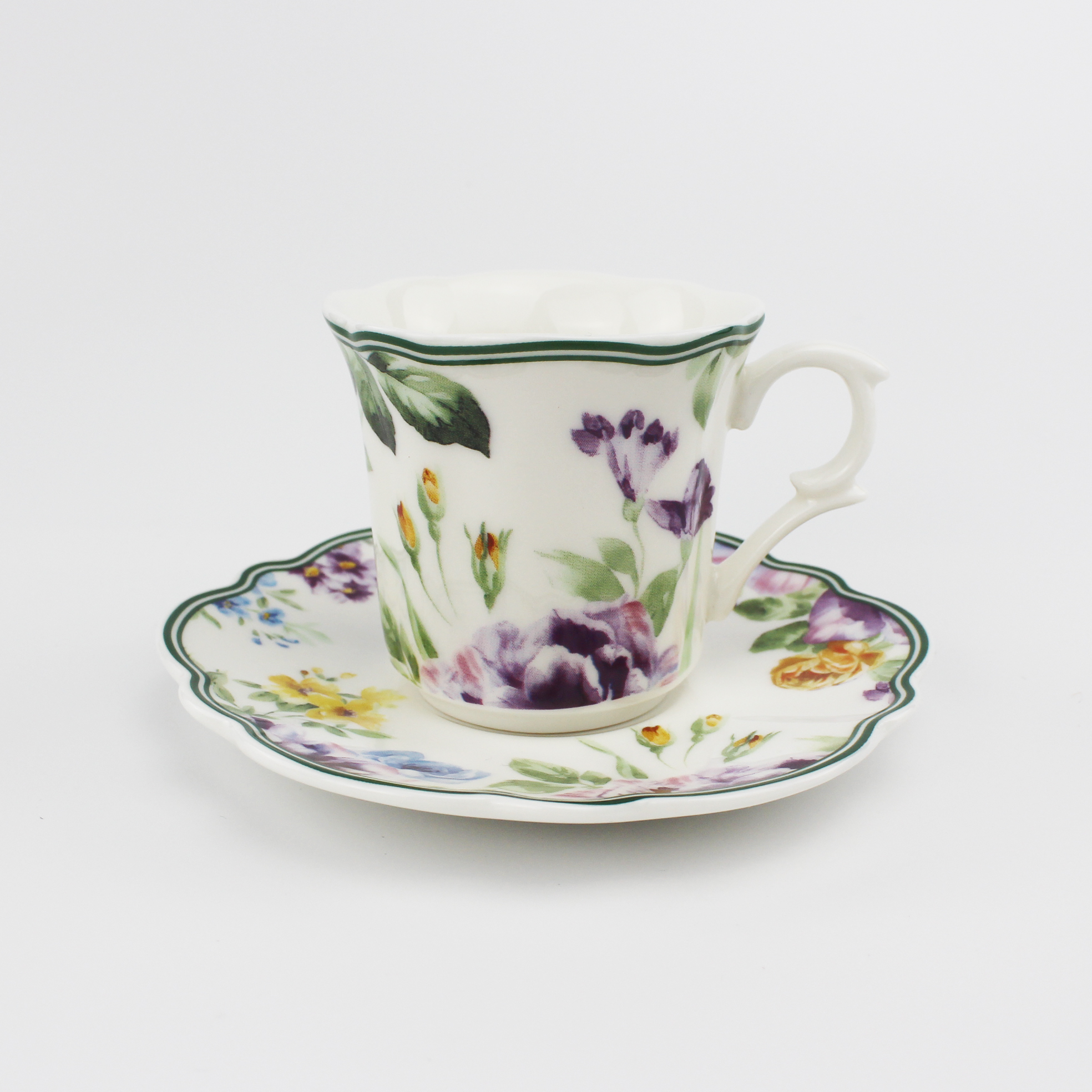 80ml New Bone China Coffee Cup and Saucer