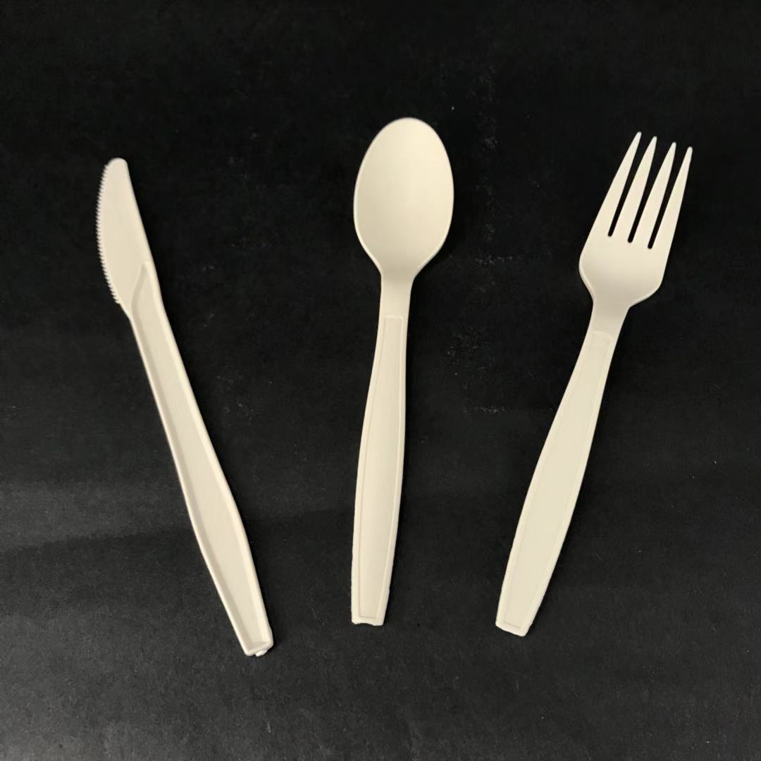 Disposable cornstarch knife fork spoon cutlery set