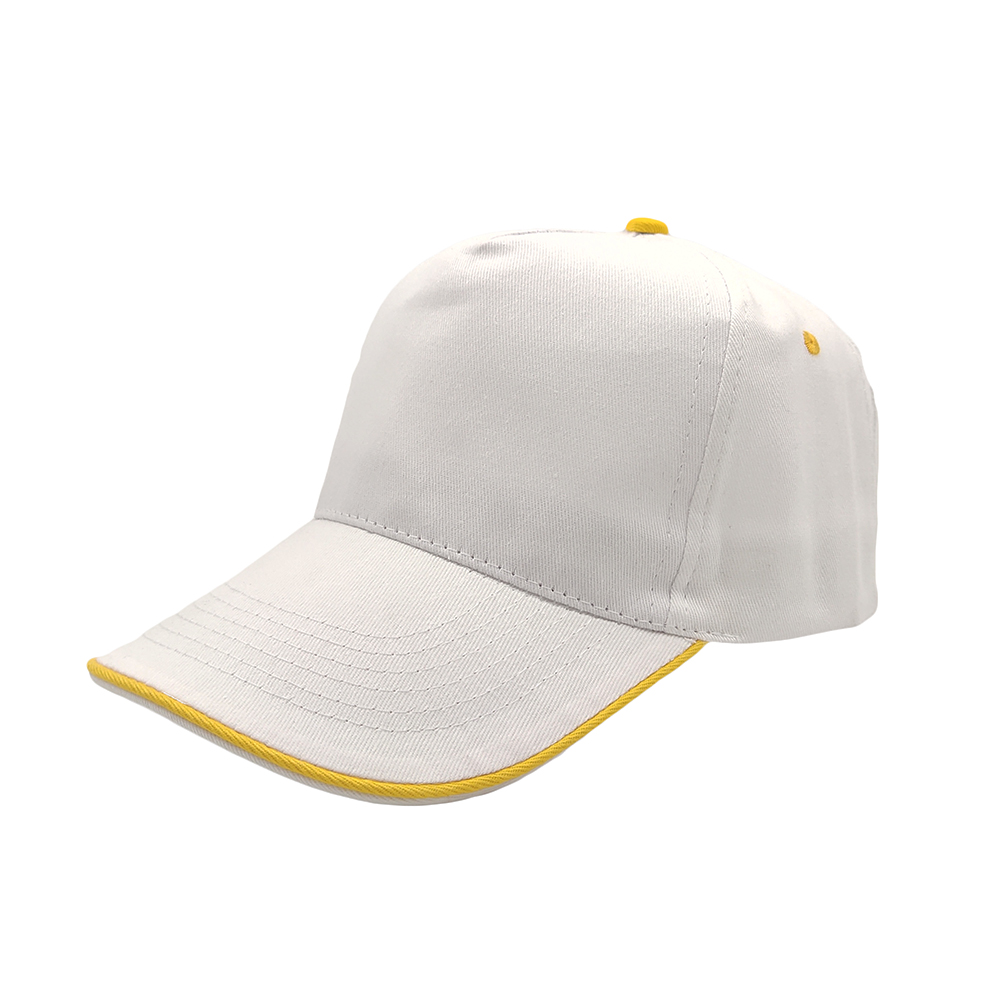 5 panel cotton twill cap with pipe