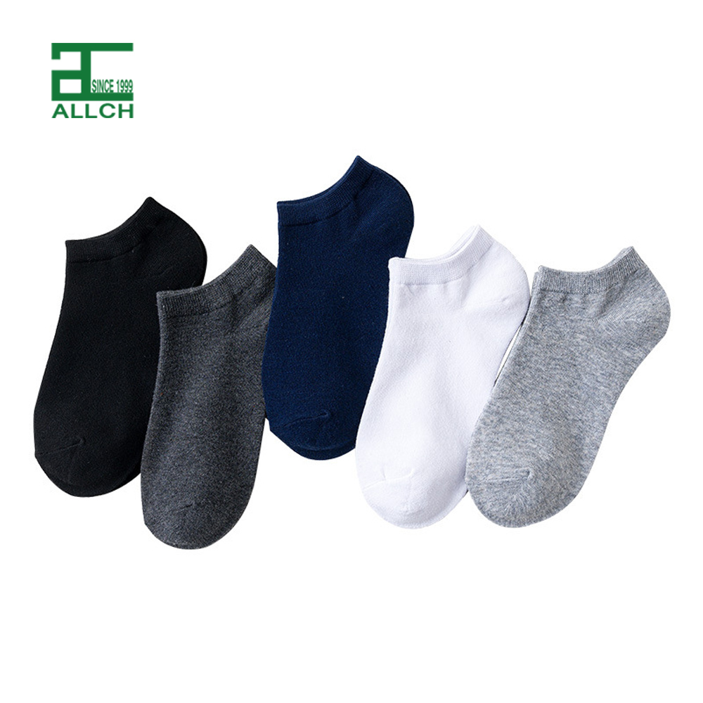 FS000341 Black And White Socks Knitted Cotton Low Cut For Men Invisible Sock No Show Short Socks Men