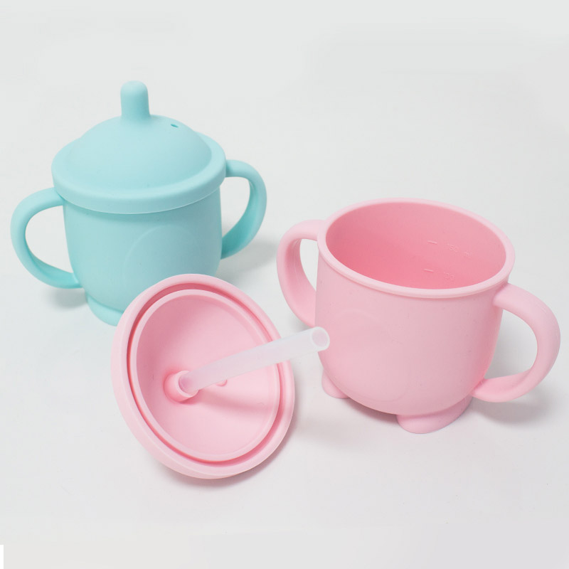 KASU CP010 Kids Baby Pacifier Silicone Straw Sippy Cup