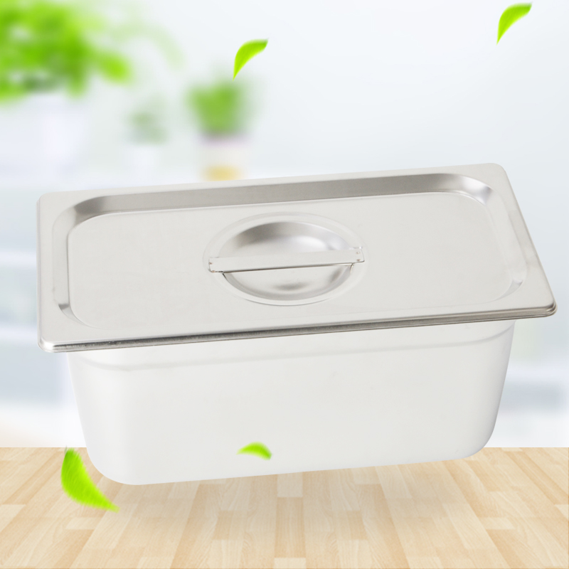 RGS-BF704&BF706 Stainless steel 201square pot with cover gastronom pans