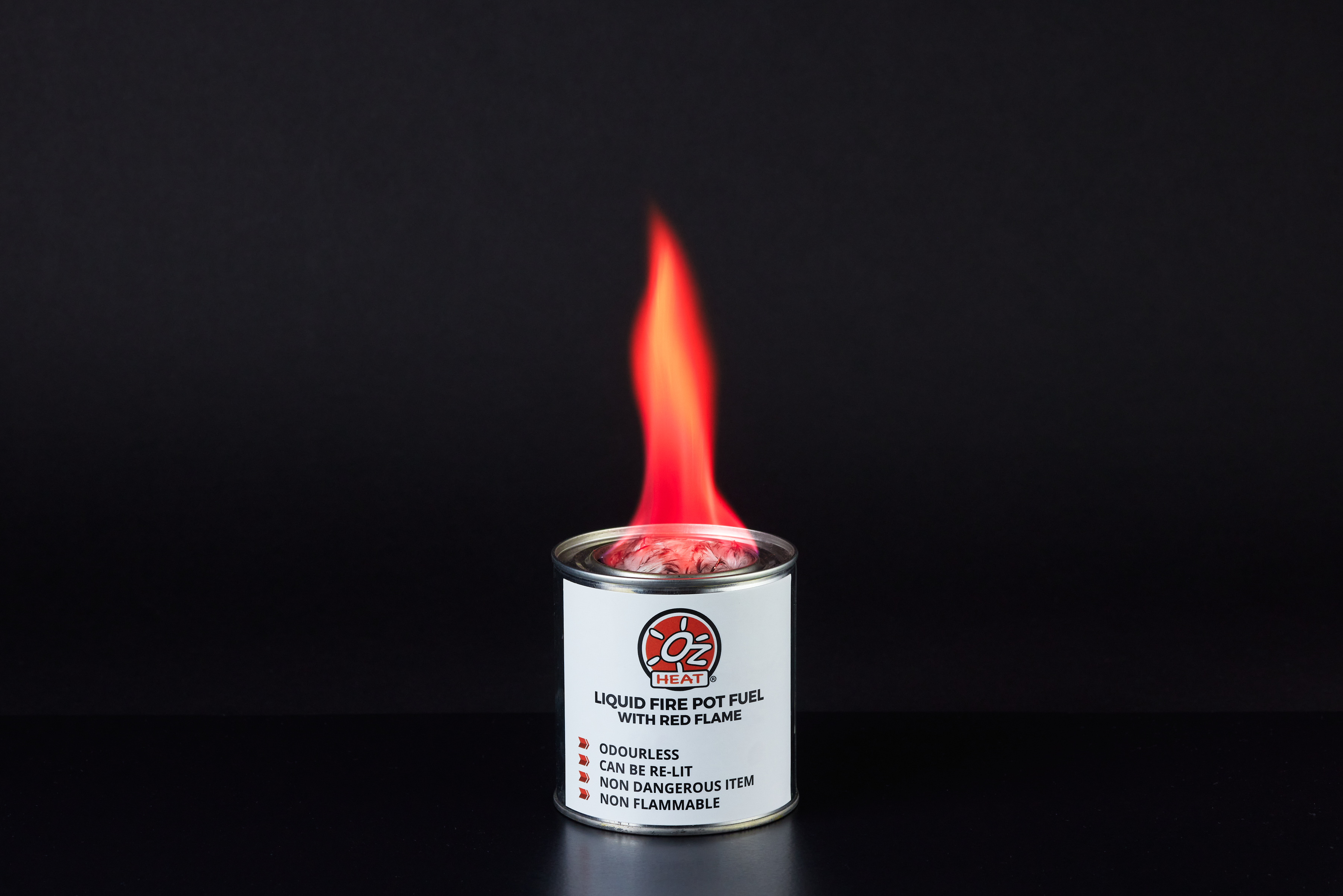 Red Colored Flame Fire Pot Fuel