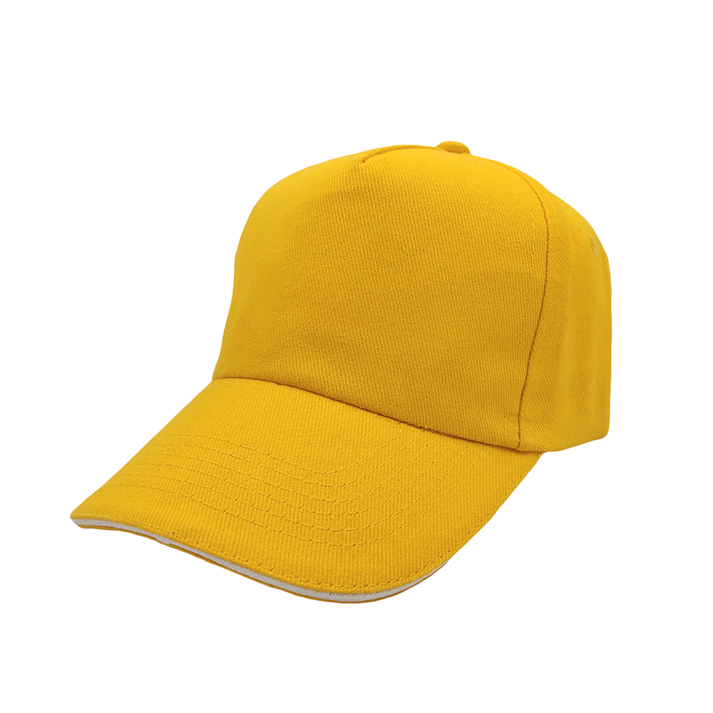 5 panel super heavy brushed cotton cap with sandwich