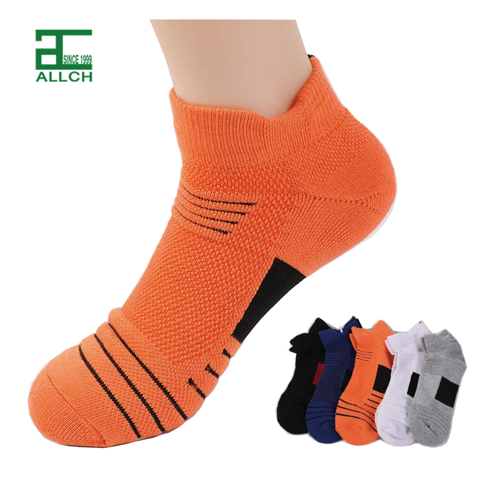 FS000222 Men Marathon Socks Athletic Short Tube Sport Cushion Mesh Non slip Running Ankle socks