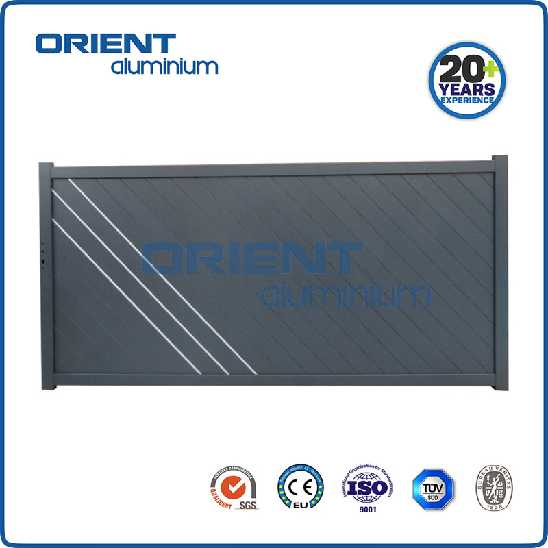 Aluminium electric sliding gate for Europe market
