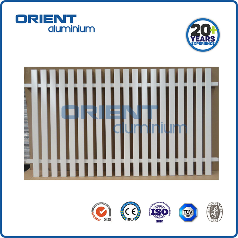 aluminium wilding fence powder coating RAL and wooden color