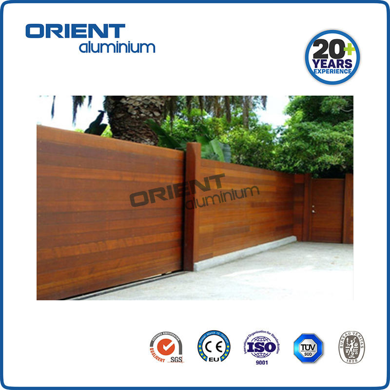 Durable Aluminum Slat Fence Garden Fence Privacy Wood Effect
