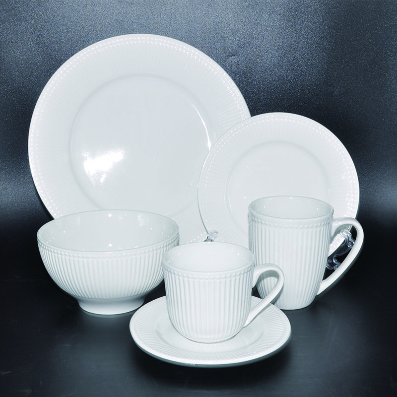 Wholesale ceramic white dinner plate snack plate ceramic hotel ceramic plates