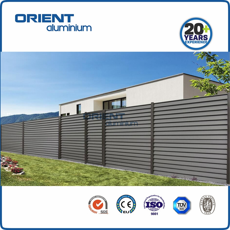 Hot Sale Customized aluminium fence, wpc/aluminium privacy fence for garden home yard