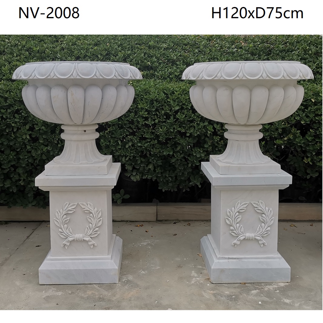marble urn with base