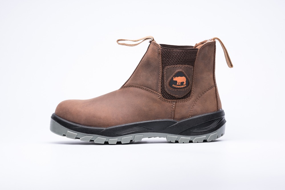 genuine leather safety shoes Chelsea boots Slip-on footwear PU injection