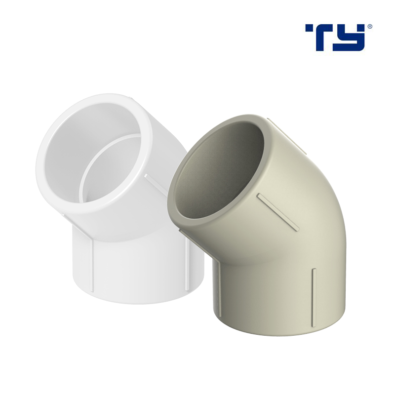 PPR Polypropylene Hot Water Pipe PPR 45 Degree Elbow Fittings And Connector